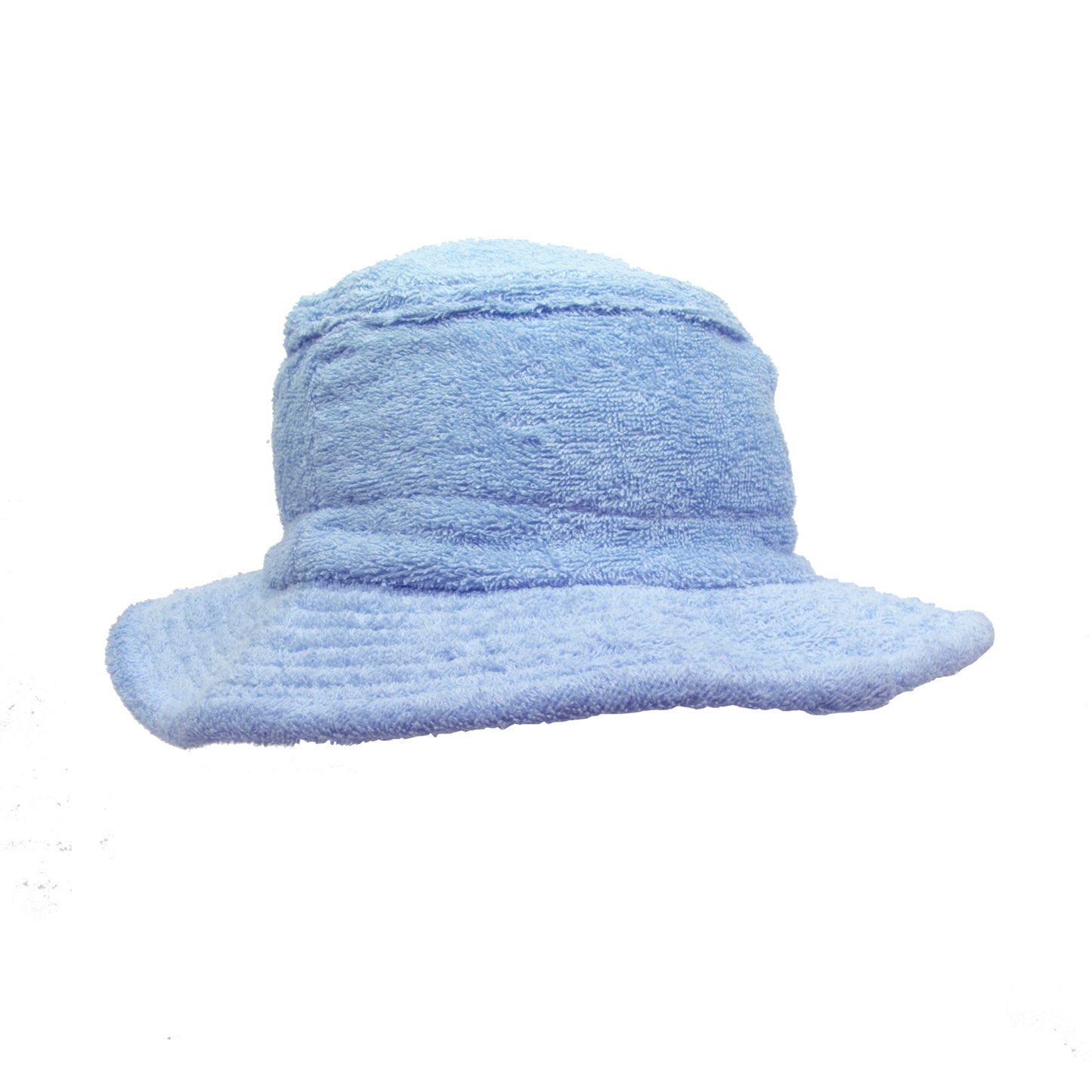Terry Towelling BUCKET HAT Daggy Fishing Camping Lad Cap Retro  100% COTTON - Sky Blue - XXL