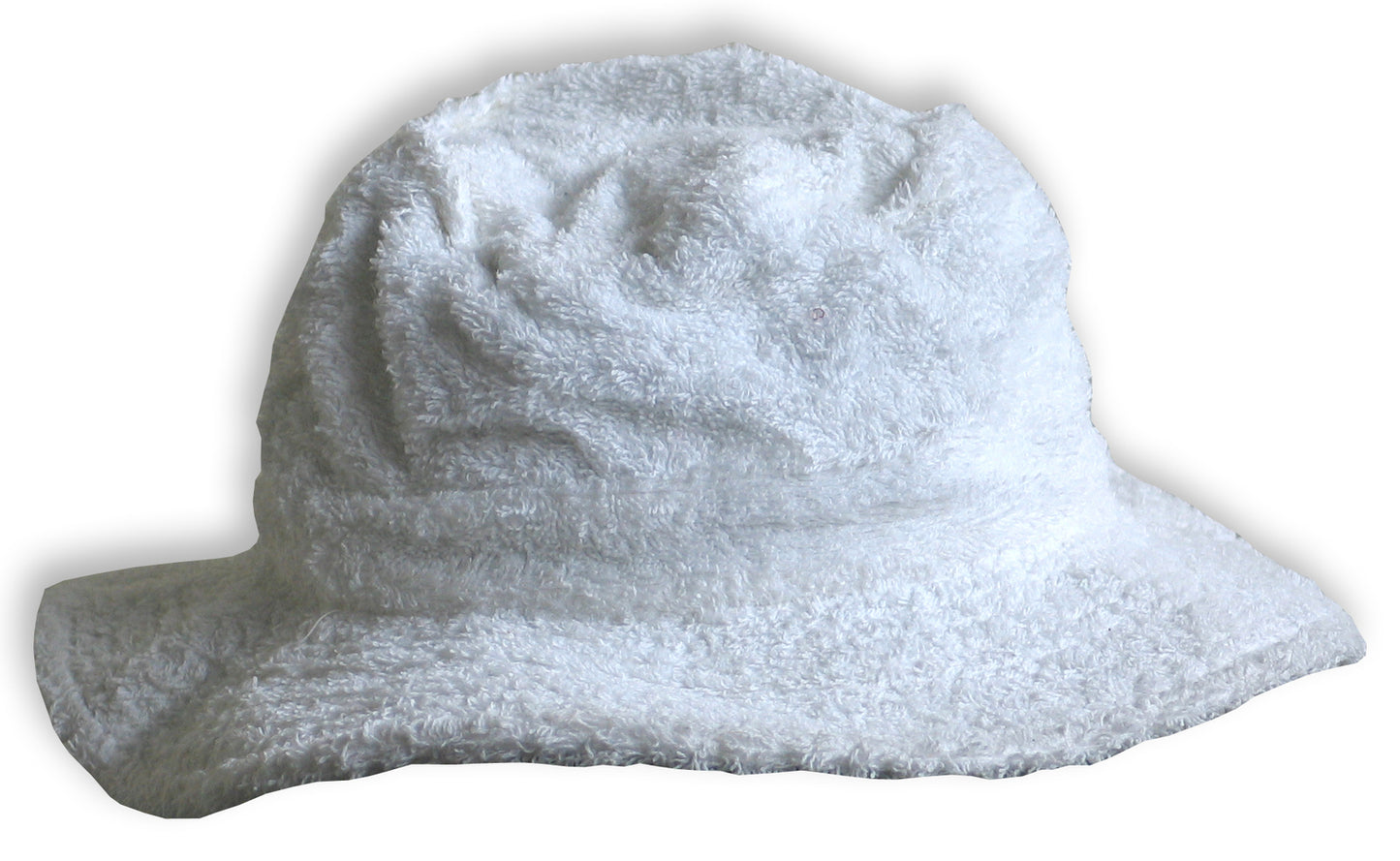 Terry Towelling BUCKET HAT Daggy Fishing Camping Lad Cap Retro  100% COTTON - White - X-Large