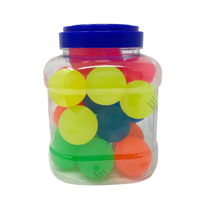 10pcs Large Frosted Rubber Bouncing Balls 60mm Mixed Colours Bulk w Storage Tub - Factory Direct Shop