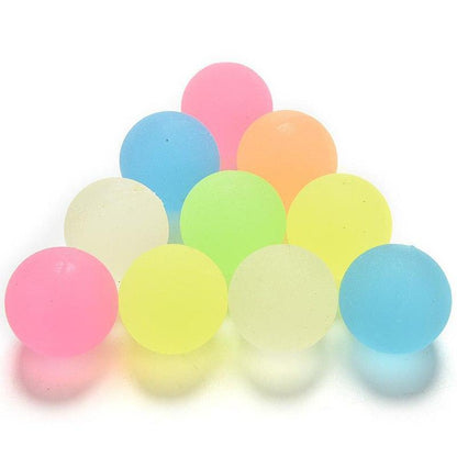 10pcs Large Frosted Rubber Bouncing Balls 60mm Mixed Colours Bulk w Storage Tub - Factory Direct Shop