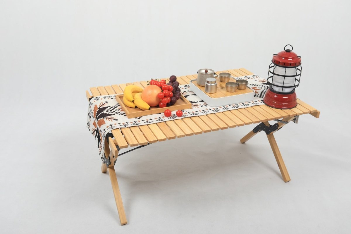 Chair & Table Set Bamboo Camping Folding Portable Outdoor Picnic Travel BBQ - Factory Direct Shop