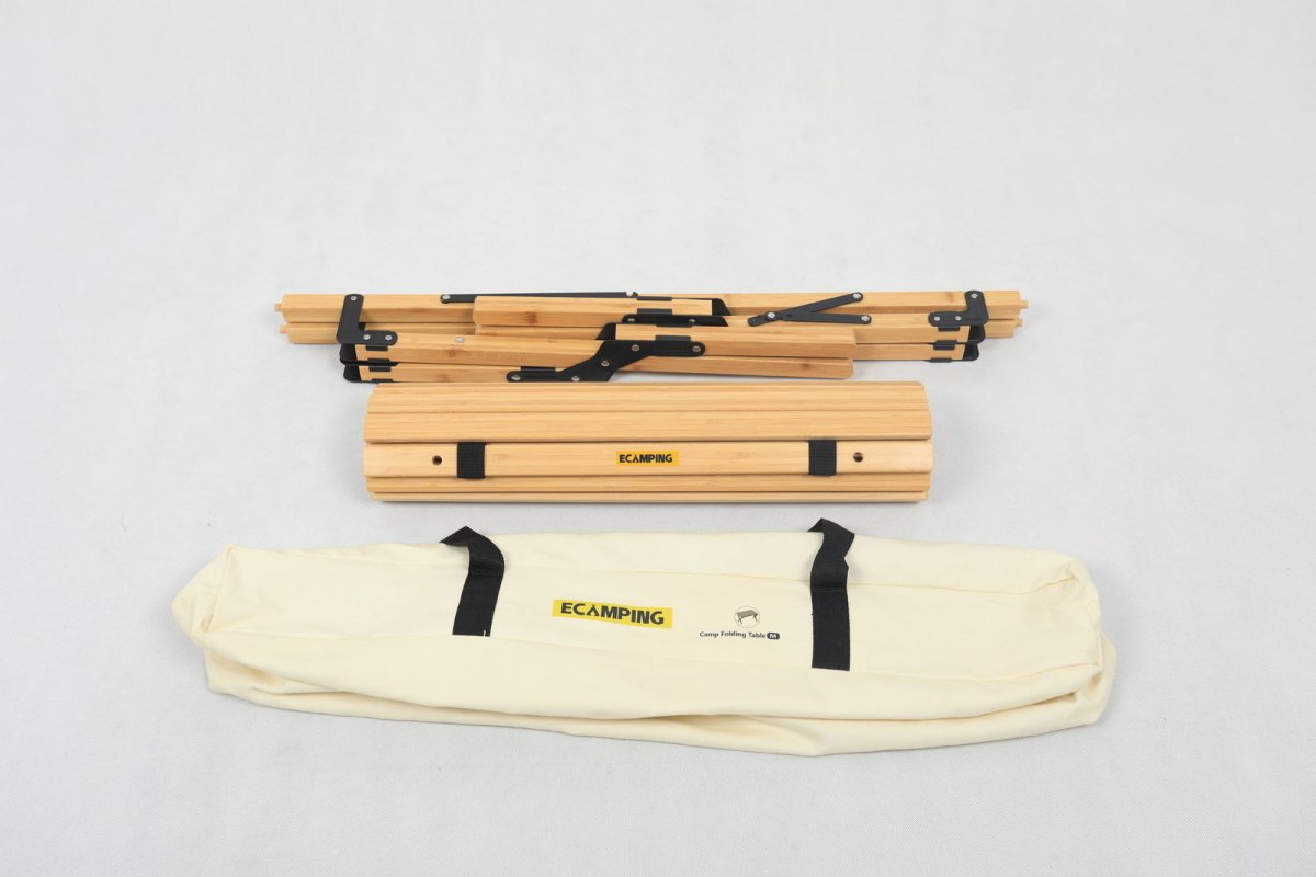 3 Chairs & 1 Table Set Bamboo Camping Folding Portable Outdoor Picnic Travel BBQ - Factory Direct Shop