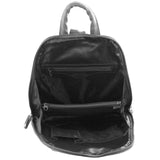 Milleni Women's Bag Italian Leather Soft Nappa Leather Backpack Travel - Indigo/Chestnut