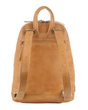 Milleni Genuine Italian Leather Soft Leather Backpack Travel Bag - Caramel