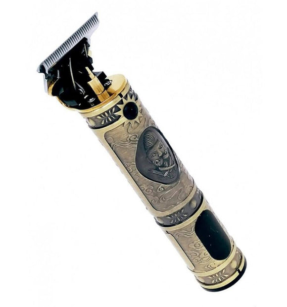 LCD Hair Clipper Barber Professional Electric Trimmer Shaver Beard Vintage - Gold
