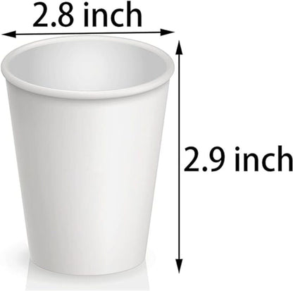 1000pcs 6oz Premium White Paper Coffee Takeaway Cups Bulk