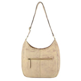 Pierre Cardin Womens Italian Leather Bag Perforated Cross Body Travel - Latte