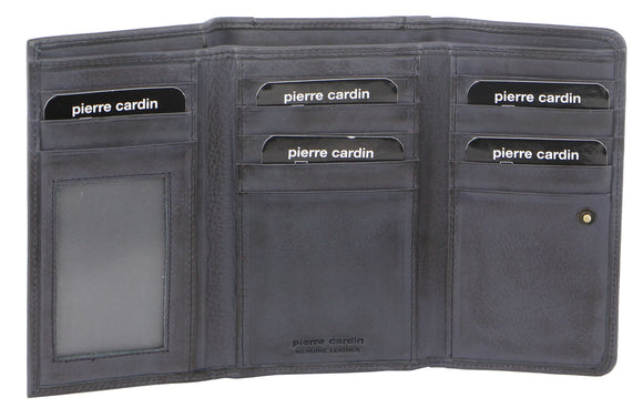 Pierre Cardin Womens Soft Italian Leather RFID Purse Wallet Rustic - Teal