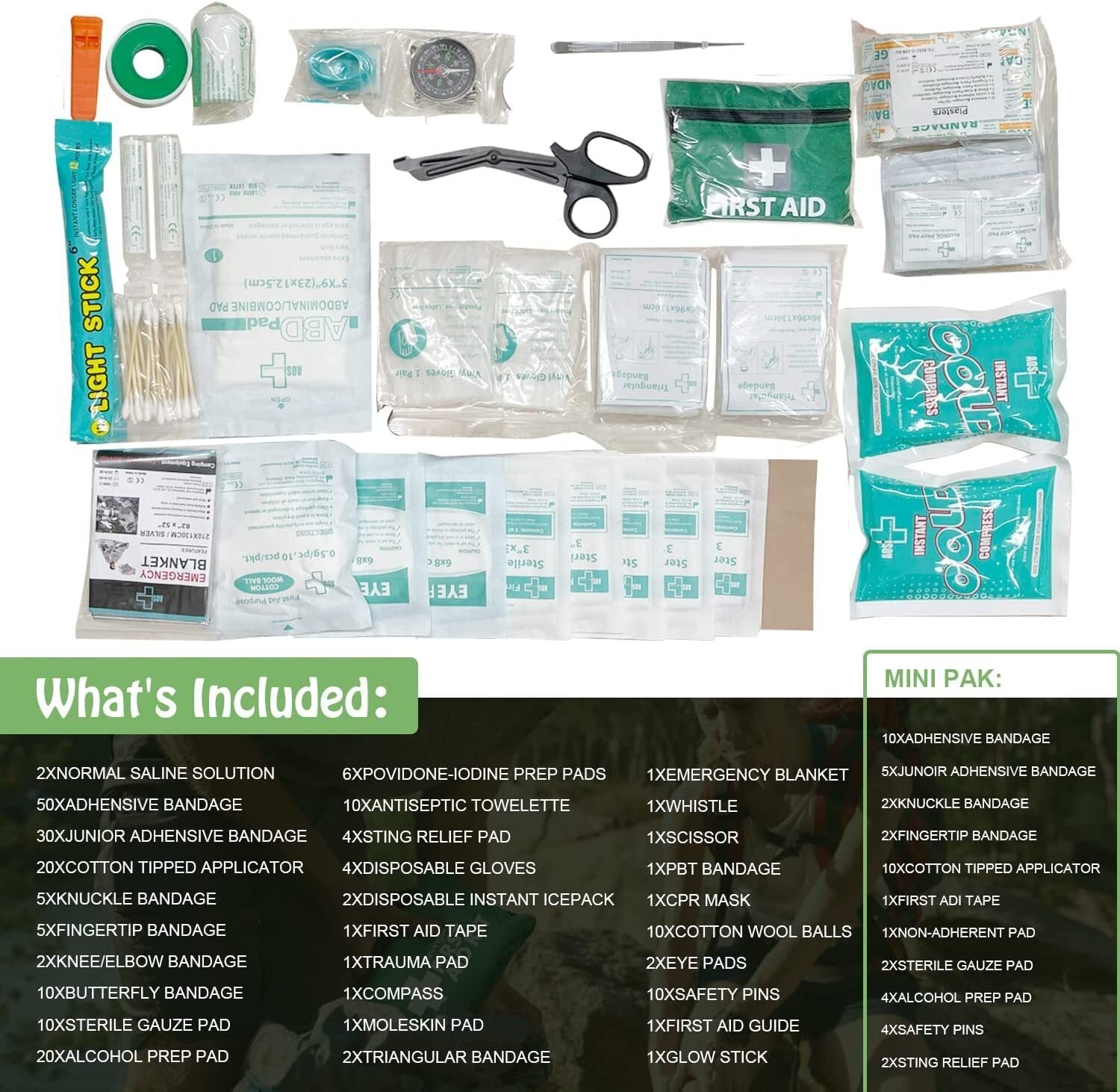 First Aid Kit 3x258pcs Premium Medical Travel Set 