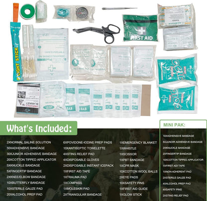 First Aid Kit 3x258pcs Premium Medical Travel Set 