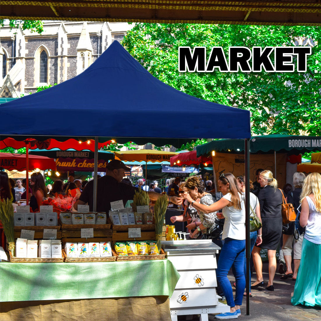 3x3m Pop Up Gazebo Outdoor-blue