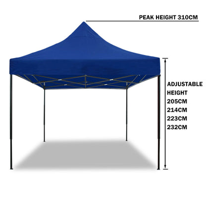 3x3m Pop Up Gazebo Outdoor-blue