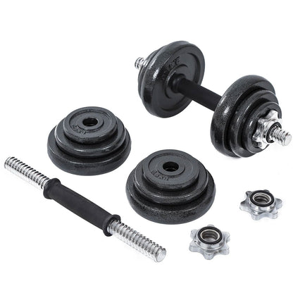 Dumbbell Set-20kg Cast Iron with Barbell Case