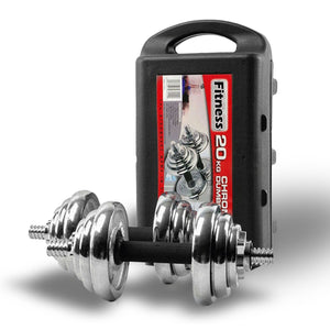 FDS Dumbbell Set-20kg Chrome With Case