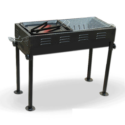 Portable Outdoor Mangal BBQ Grill Charcoal Shish Kebab Shashly Picnic Camping