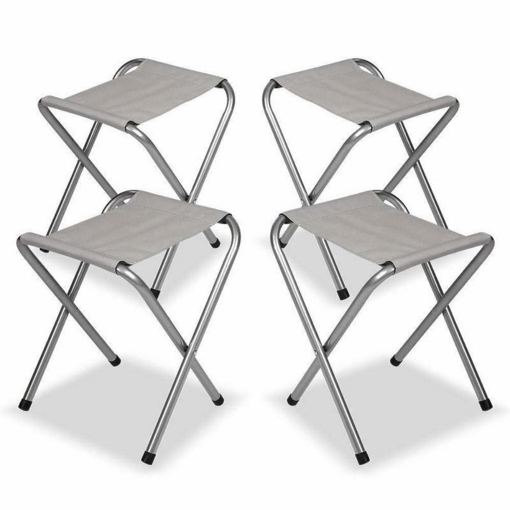 Folding Table With 4 x Folding Chairs - Aluminium - Factory Direct Shop