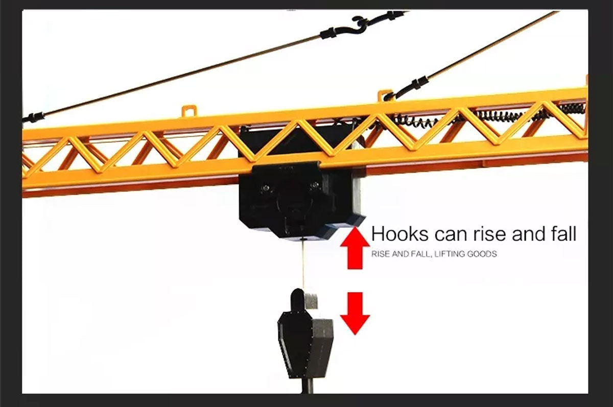 HUINA 1/14 12CH RC Alloy Tower Crane Engineering Construction Vehicle