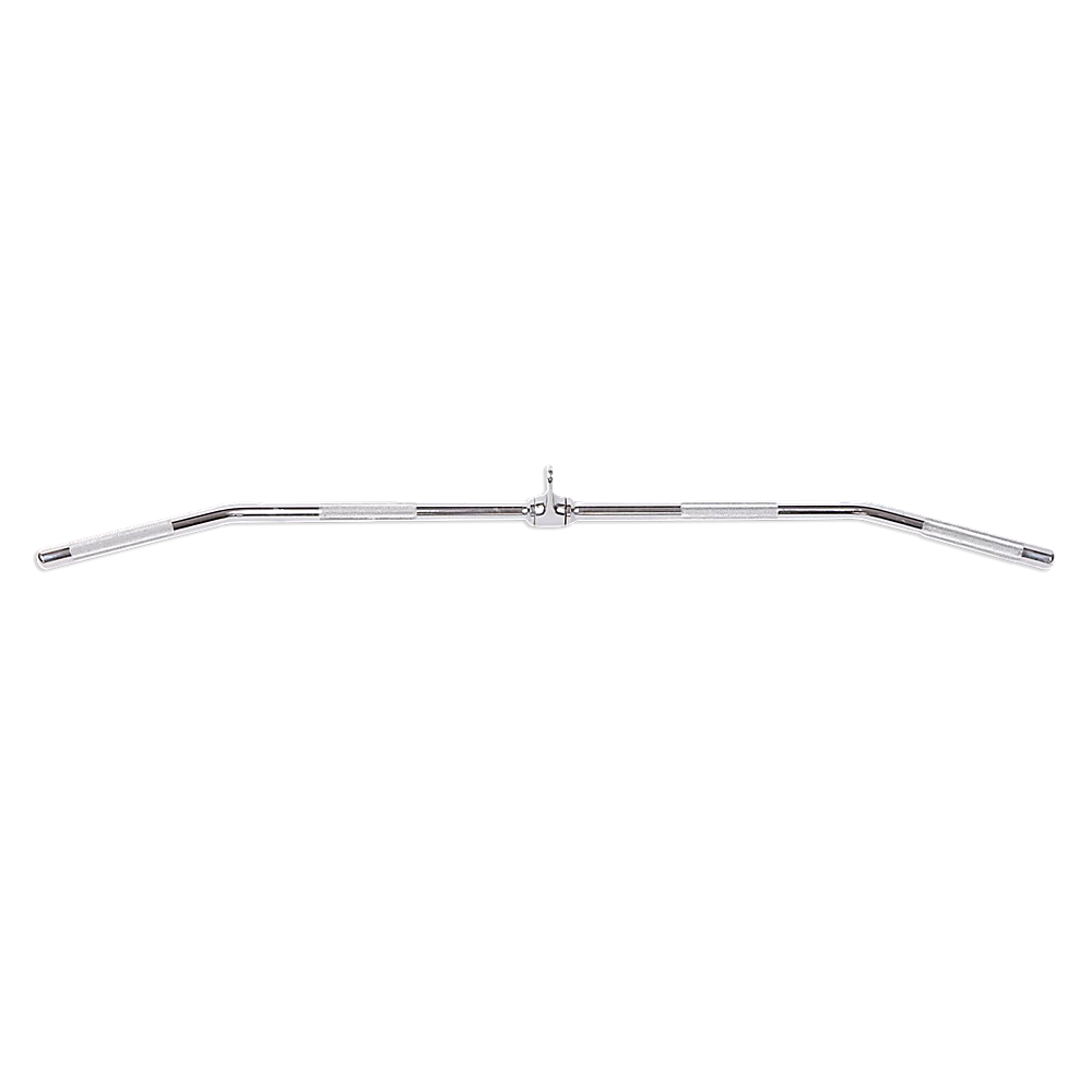 Chrome Lat Pulldown Bar- handlebar on a white background