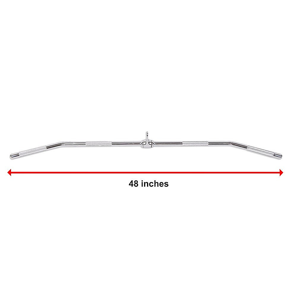 Chrome Lat Pulldown Bar-with a measurement of 48 inches on a white background