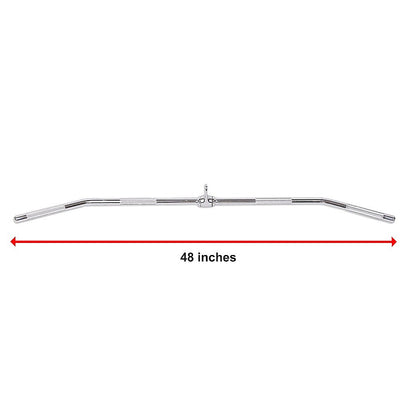 Chrome Lat Pulldown Bar-with a measurement of 48 inches on a white background