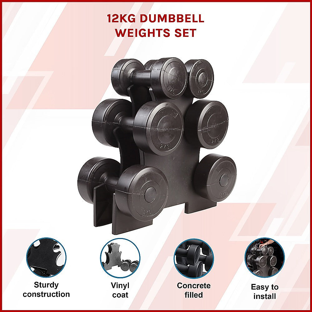 Dumbbell Weight Set with Dumbbell Rack