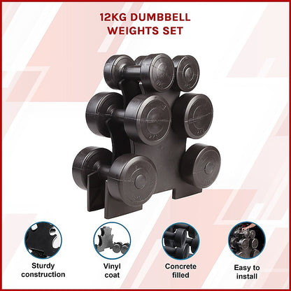 Dumbbell Weight Set with Dumbbell Rack