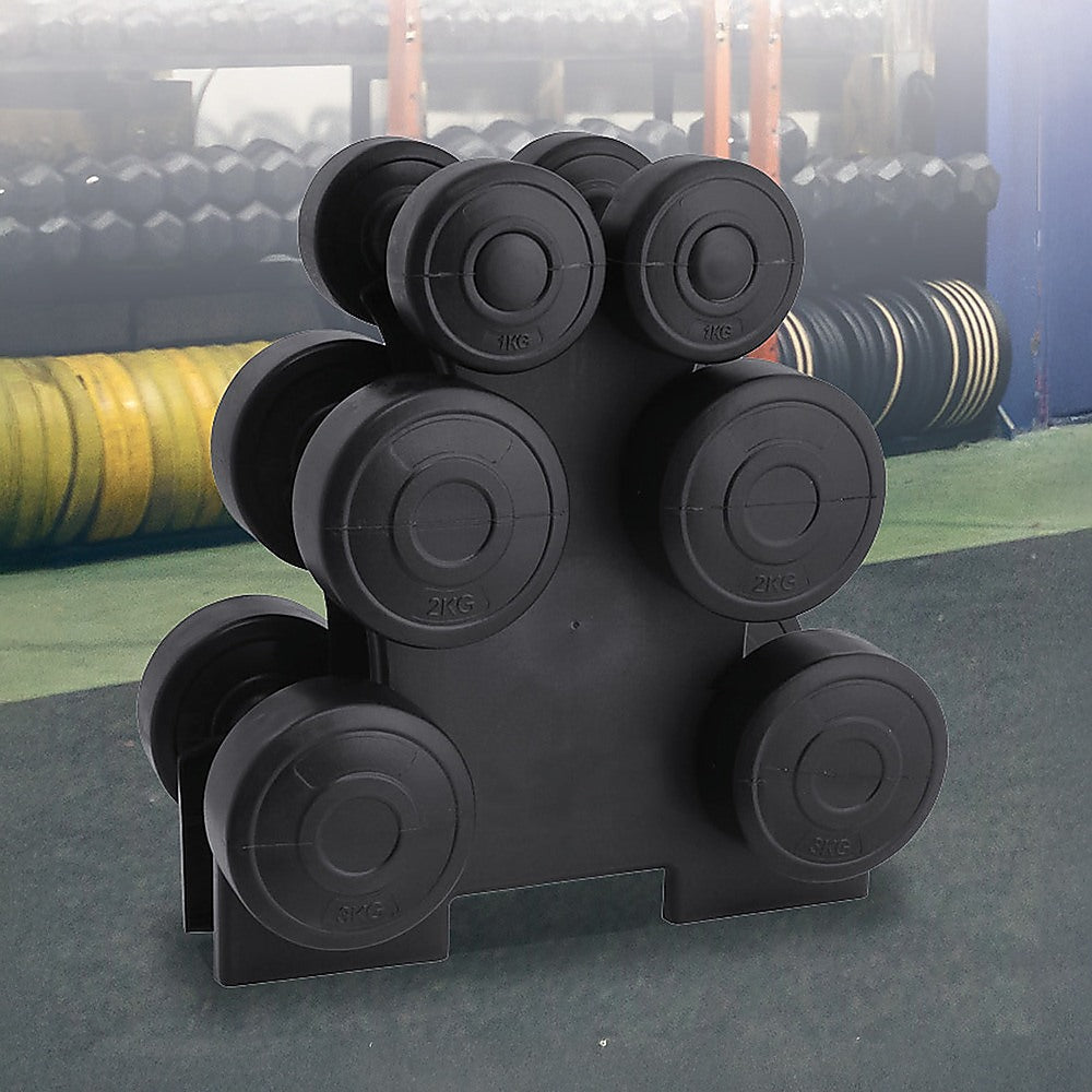 Dumbbell Weight Set with Dumbbell Rack