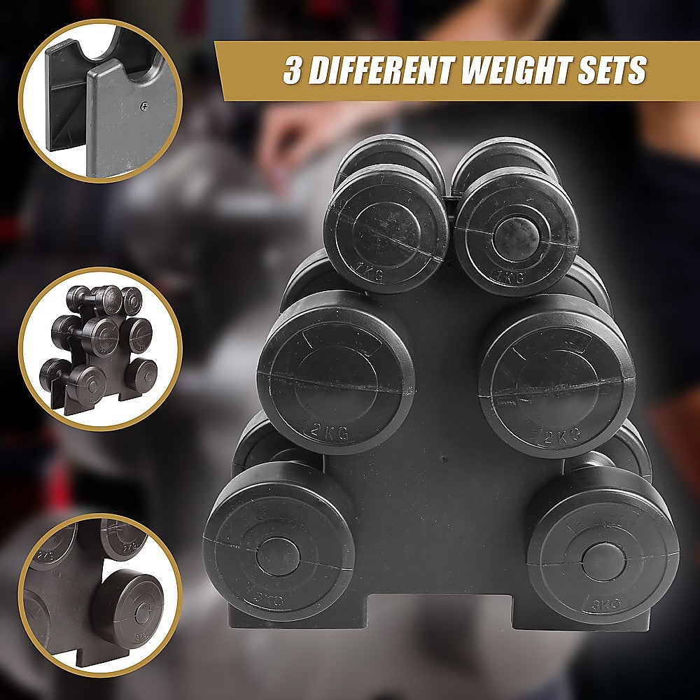 Dumbbell Weight Set with Dumbbell Rack
