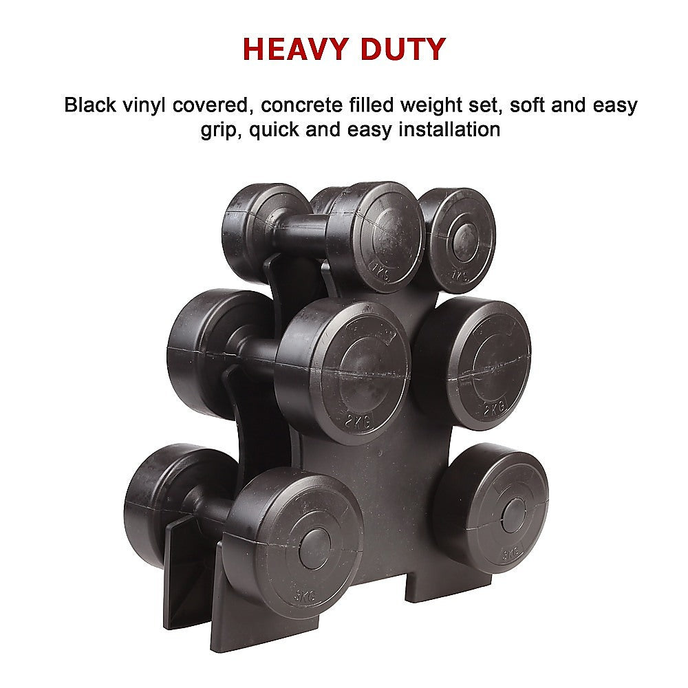 Dumbbell Weight Set with Dumbbell Rack