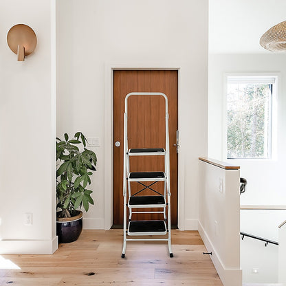 Foldable Non Slip 4 Step Steel Ladder