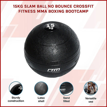 Slam Ball No Bounce - 15kg - Factory Direct Shop