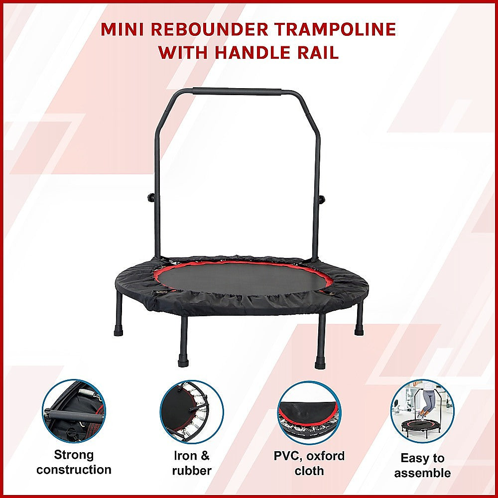 Rebounder Mini Trampoline 40inch-Black Red