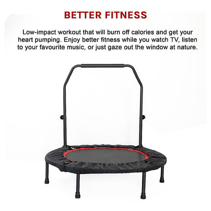 Rebounder Mini Trampoline 40inch-Black Red