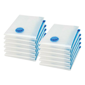 Vacuum Bags Clothes Sealed Clothing Bag Travel Compact Storage Space Saver x 12