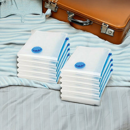 Vacuum Bags Clothes Sealed Clothing Bag Travel Compact Storage Space Saver x 12