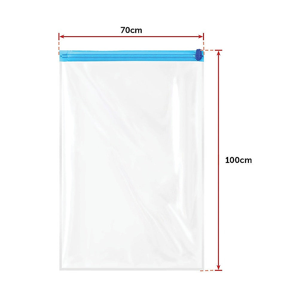 Vacuum Bags Clothes Sealed Clothing Bag Travel Compact Storage Space Saver x 12