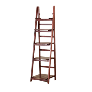 Wooden Ladder Shelf-5 Tier Shelving Display Rack