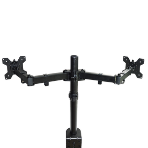 Dual LCD Monitor Desk Mount Stand Adjustable Fits 2 Screens Up To 27"
