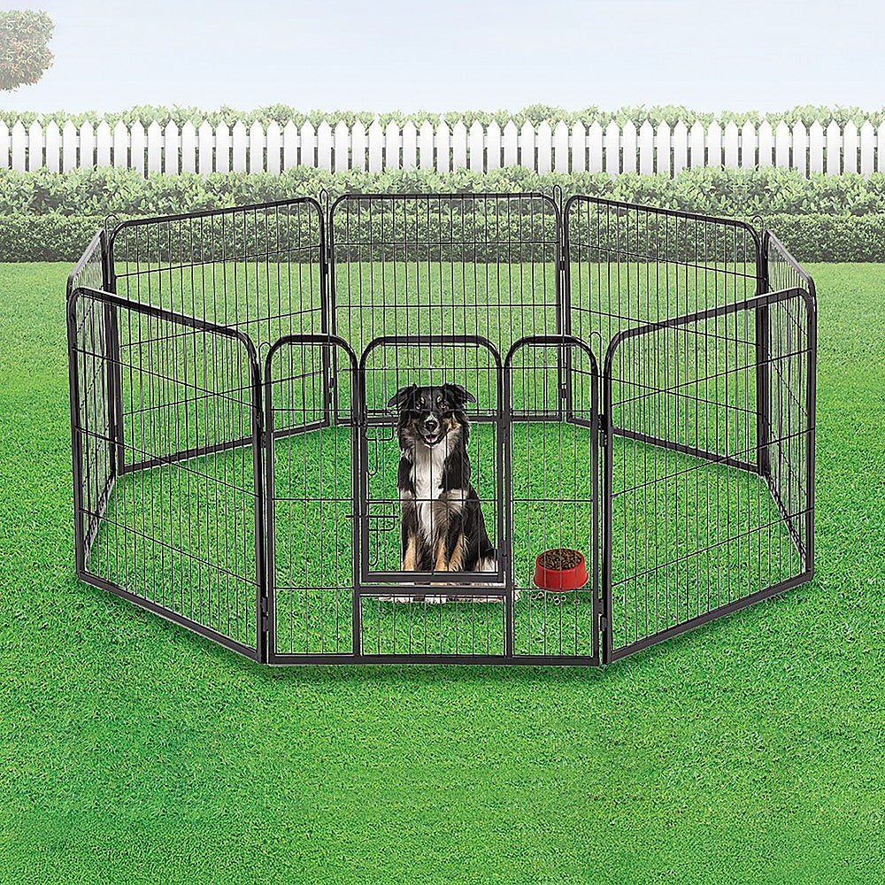 Pet Playpen 8 Panel Heavy Duty Exercise Fence Enclosure Cage