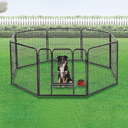 Pet Playpen 8 Panel Heavy Duty Exercise Fence Enclosure Cage