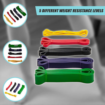 Resistance Band Loop Set of 5 Heavy Duty