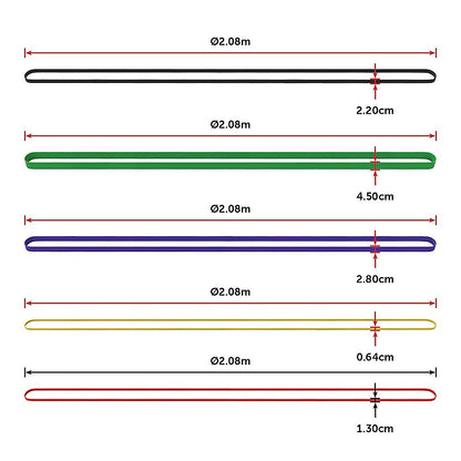 Resistance Band Loop Set of 5 Heavy Duty