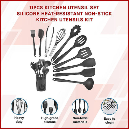 11pcs Kitchen Utensil Set Silicone Heat-Resistant Non-Stick Kitchen Utensils kit