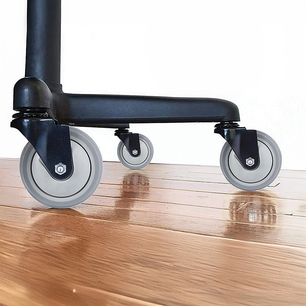 5 x Office Chair Caster Wheels Set Heavy Duty & Safe for All Floors w/Universal Fit