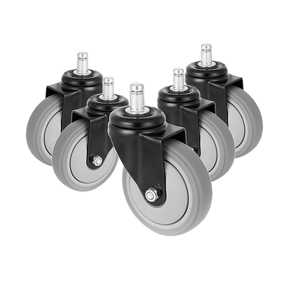 5 x Office Chair Caster Wheels Set Heavy Duty & Safe for All Floors w/Universal Fit