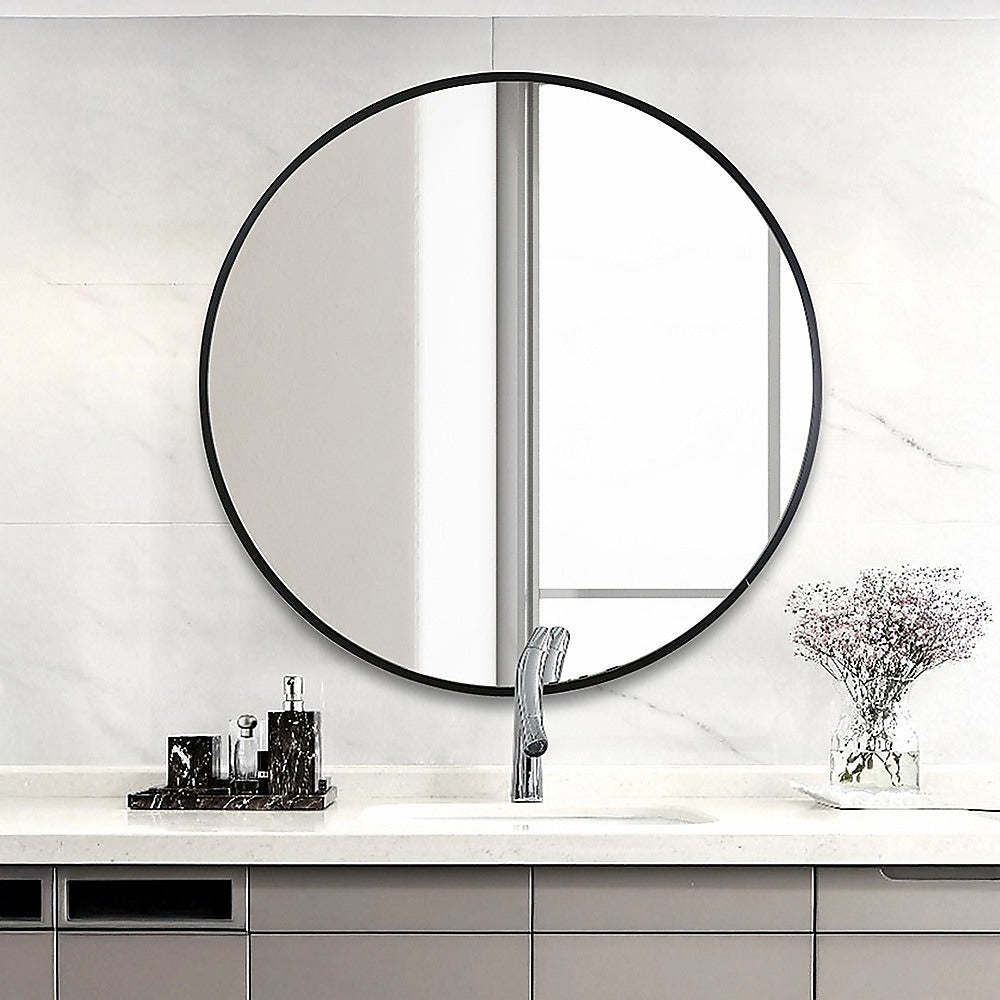60cm Round Wall Mirror Bathroom Makeup Mirror by Della Francesca
