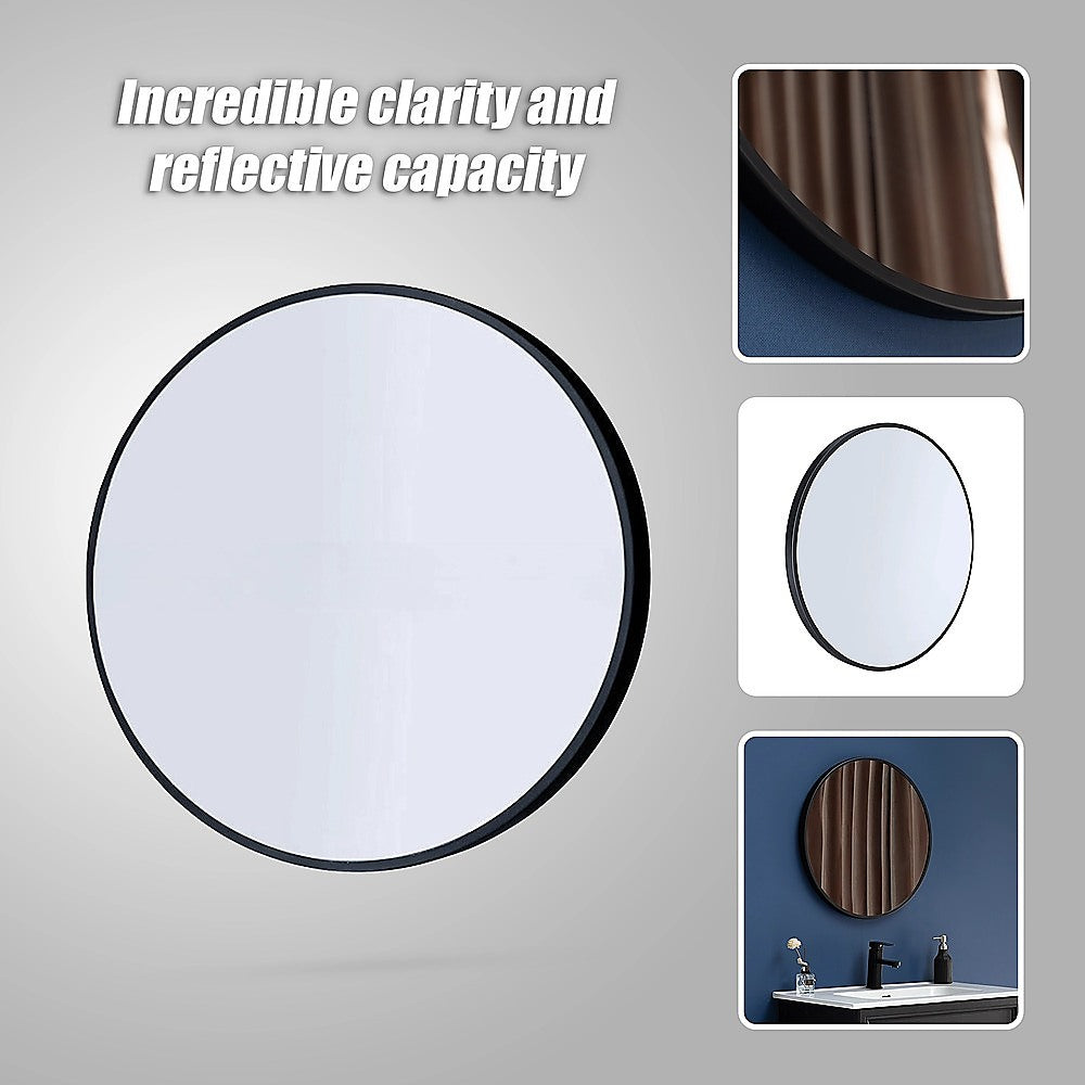 60cm Round Wall Mirror Bathroom Makeup Mirror by Della Francesca