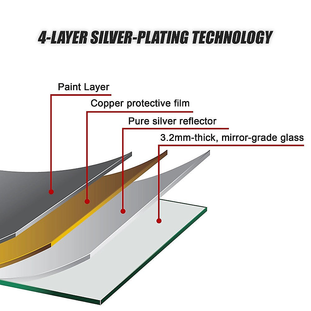 90cm Round Wall Mirror Bathroom Makeup Mirror by Della Francesca