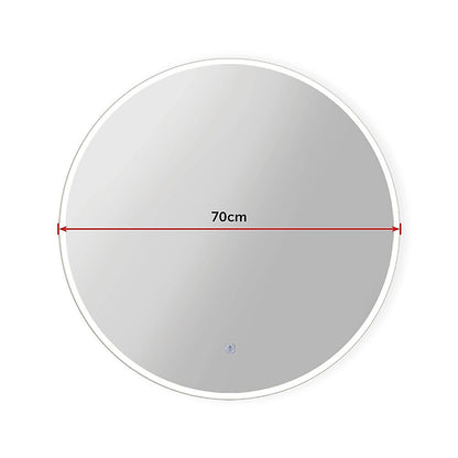 70cm LED Wall Mirror Bathroom Mirrors Light Decor Round