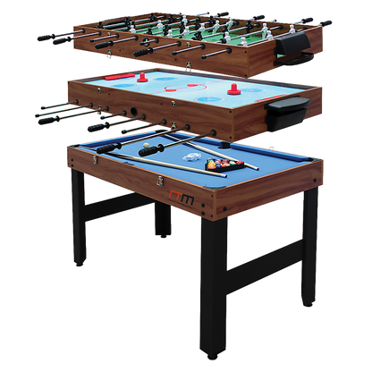 4FT 3-in-1 Games Foosball Soccer Hockey Pool Table Table